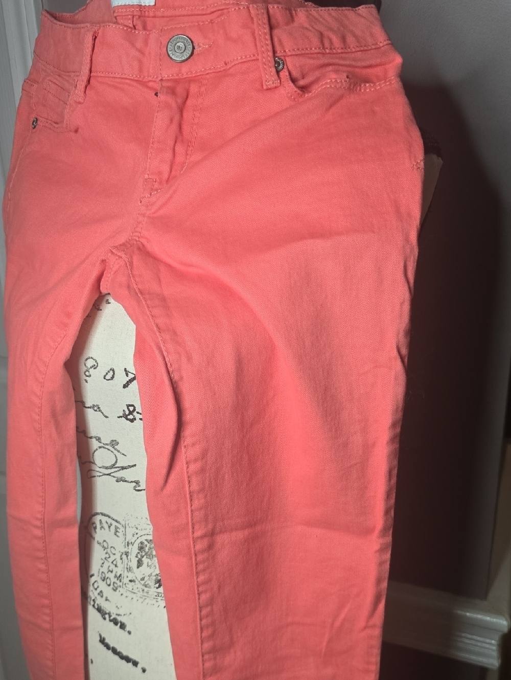 Aeropostale-Pink Coral LOLA Jean Jegging-3/4 Reg/Normal